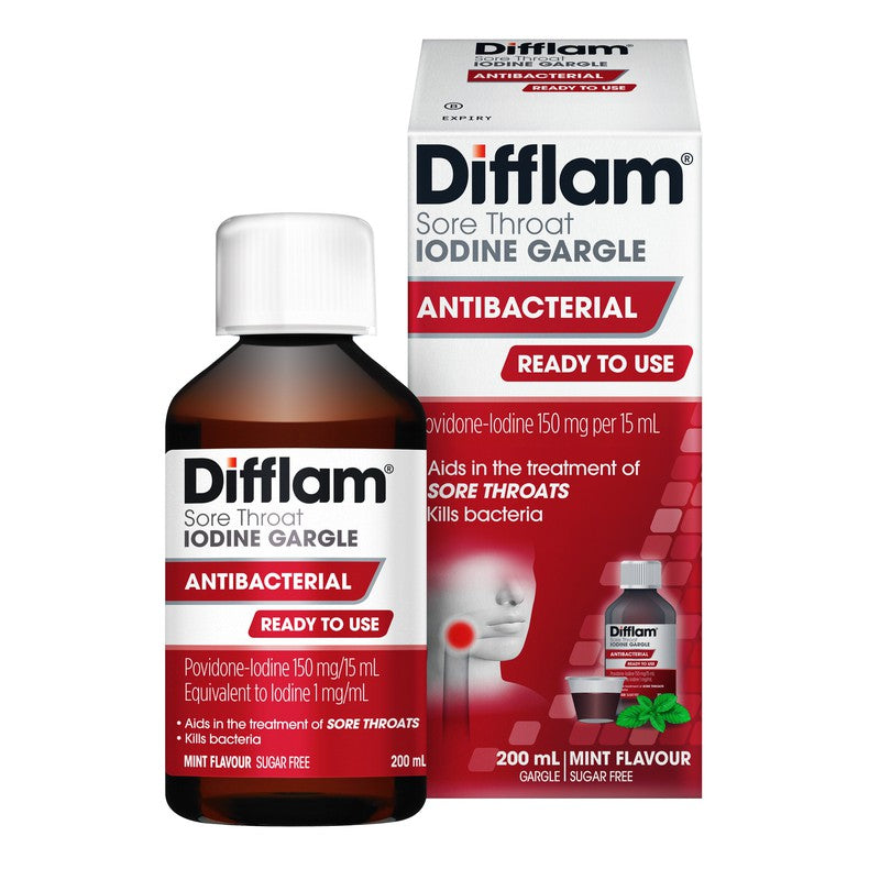 Difflam Ready to Use Sore Throat Gargle 200ml