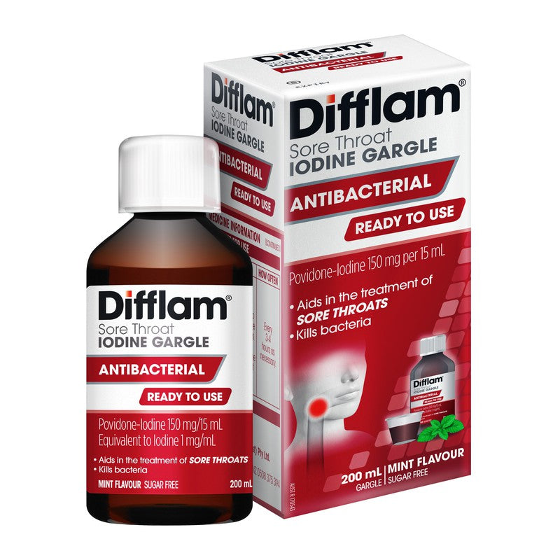 Difflam Ready to Use Sore Throat Gargle 200ml