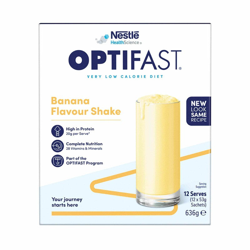 Optifast Optifast VLCD Shake Sachets Banana 12pk 20030620