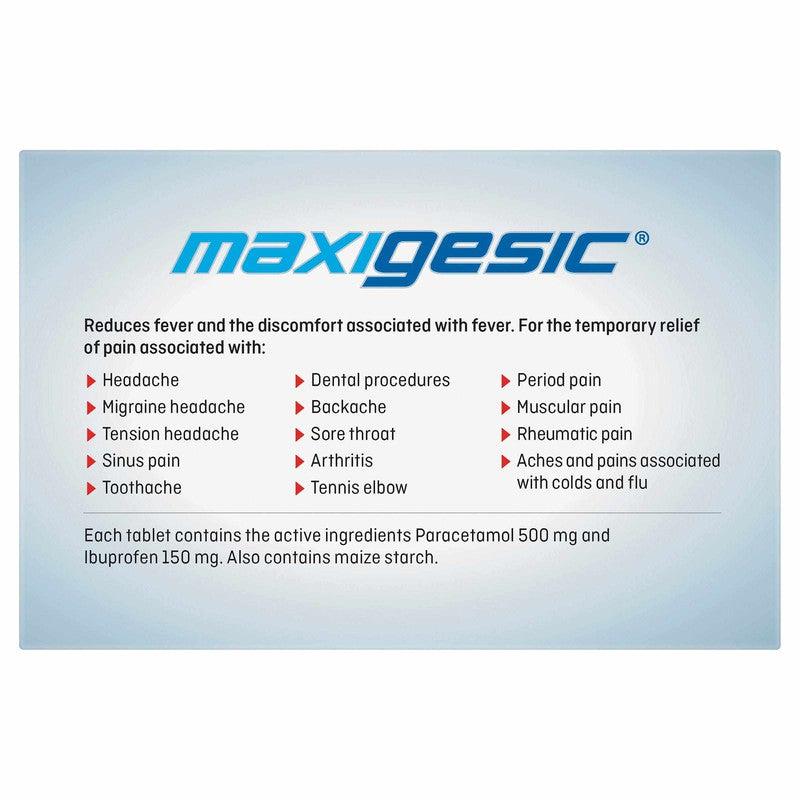 Maxigesic Maxigesic Pain Relief Tablets 100s 11048348