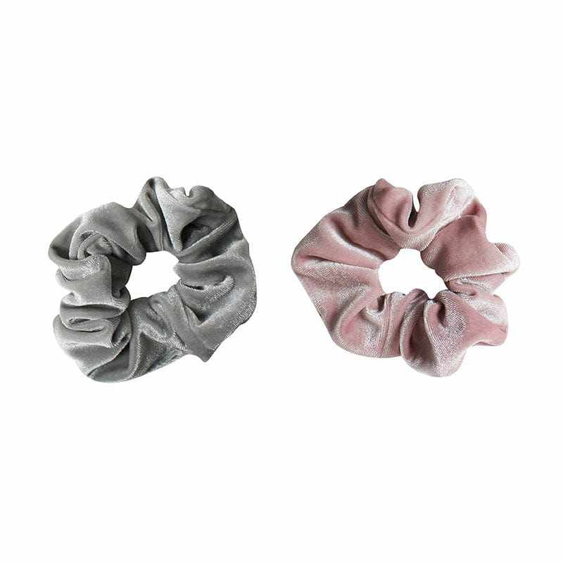 Mae Adorn by Mae Elastics Scrunchies Pink/ Grey 2s 11276285