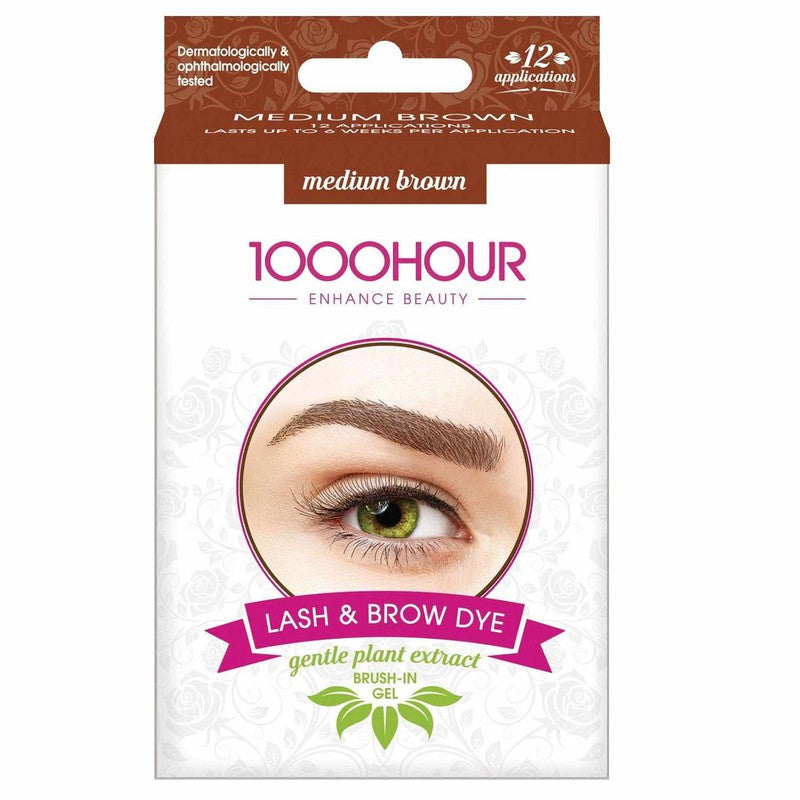 1000 Hour 1000 Hour Lash & Brow Dye Plant Based Kit Medium Brown 20010584